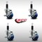 Service Caster 3'' SS Blue Poly Swivel 1-1/8'' Expanding Stem Caster Set with Brake, 4PK SCC-SSEX20S314-PPUB-BLUE-TLB-118-4 - alternate 2